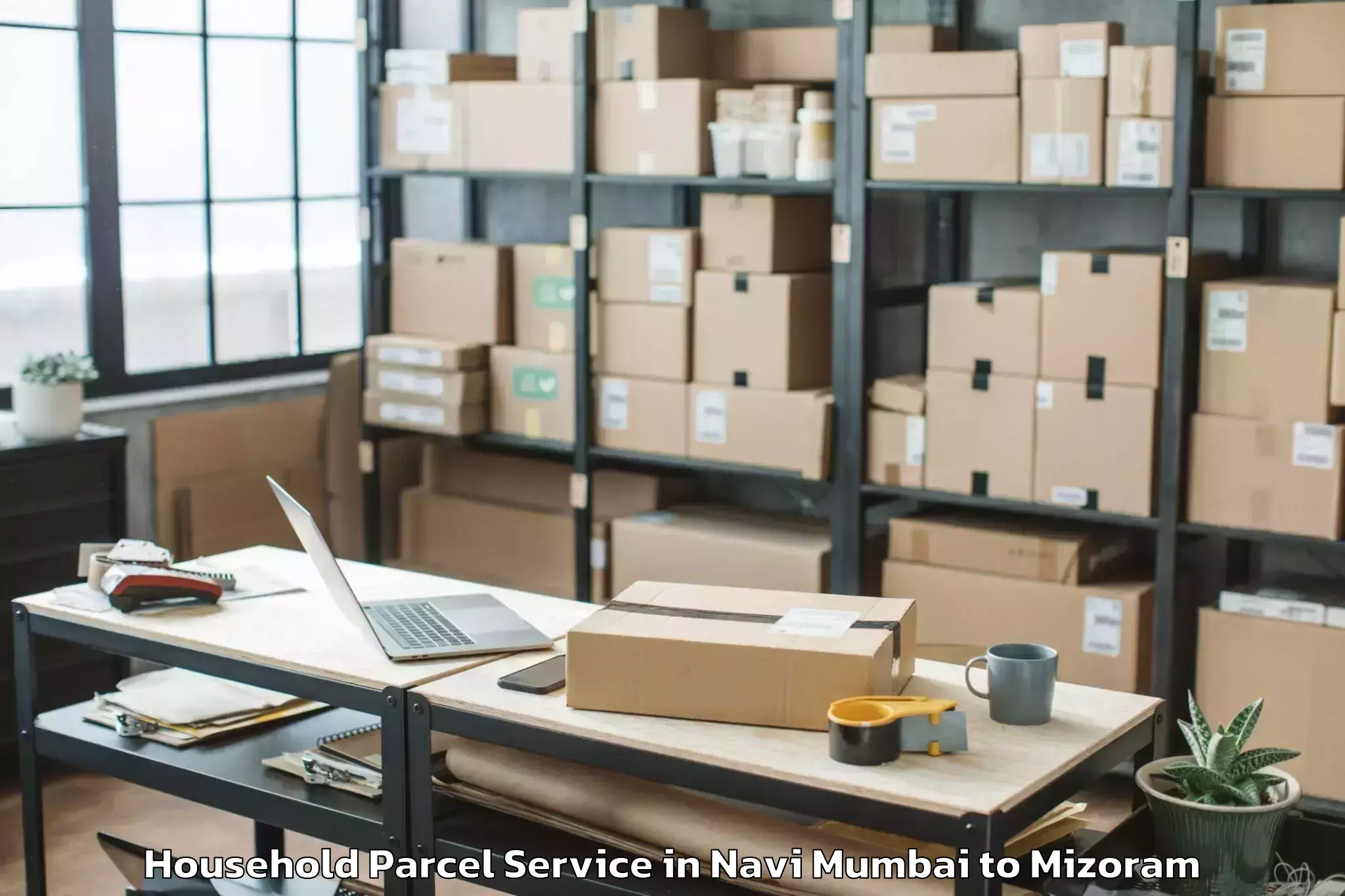 Navi Mumbai to Saiha Household Parcel Booking